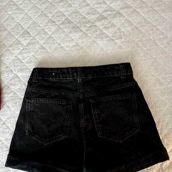 Mango Black Denim Mom Jean Shorts SIZE 2 (EUR34) - Picture 3 of 4